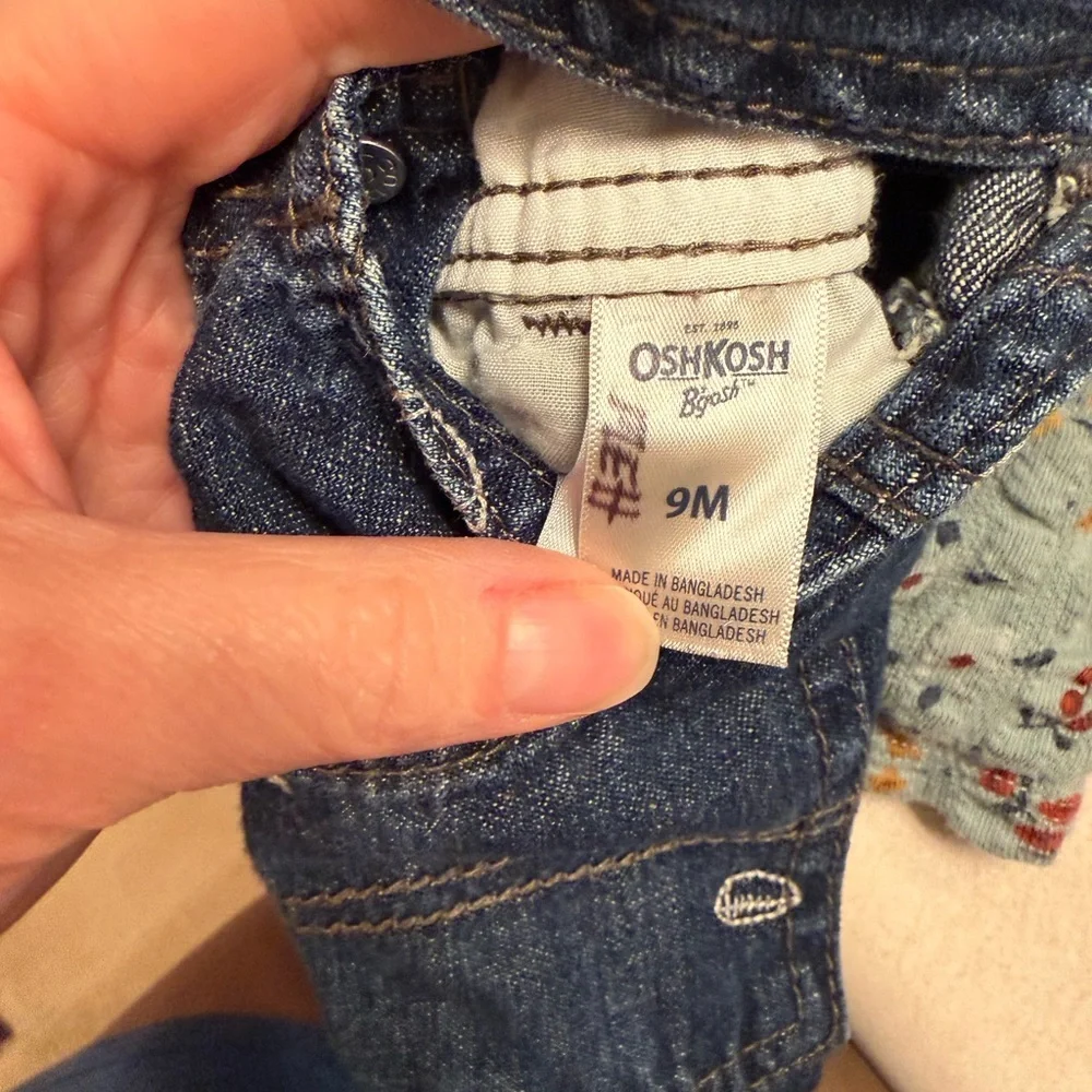 OshKosh B'gosh Dark Blue Patterned Overalls
